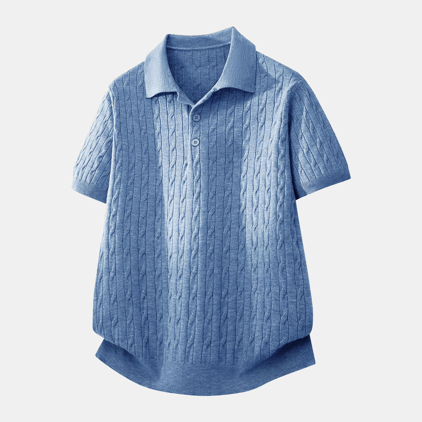 Polo camiseta de punto camiseta de manga corta camiseta de hombre solapa texturas de torsión viejos viento de hielo de verano fábrica transfronteriza al por mayor