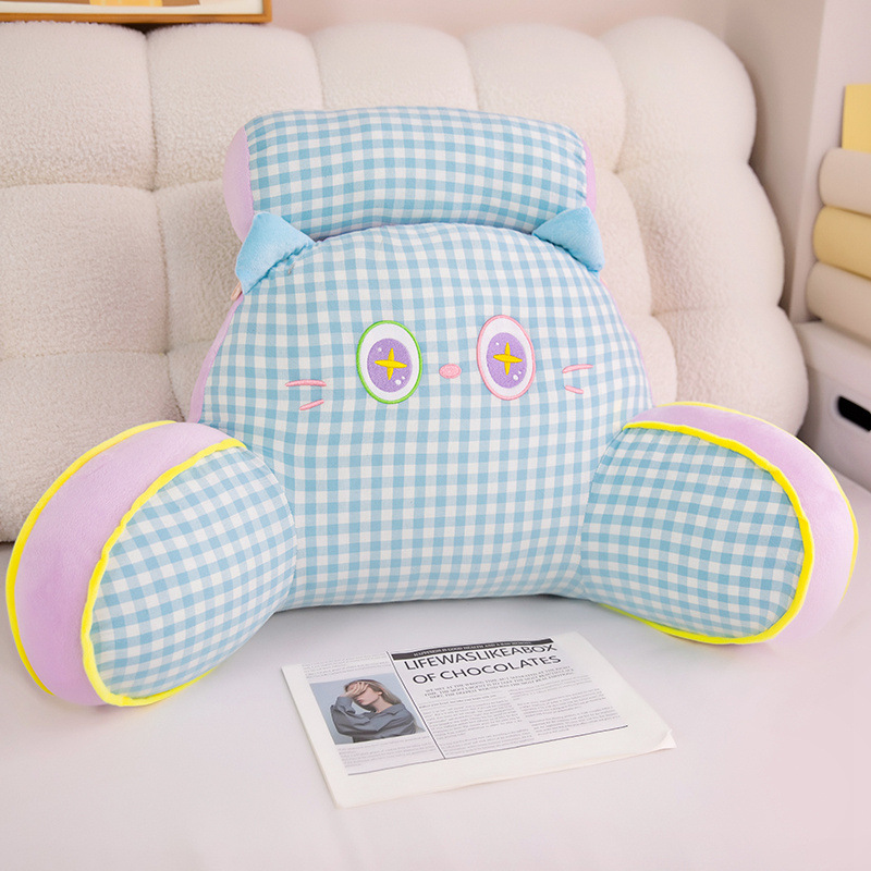 Plaid bleu [tissu en coton pour la peau] / Numéro moyen [60*40cm] Chaise recommandée