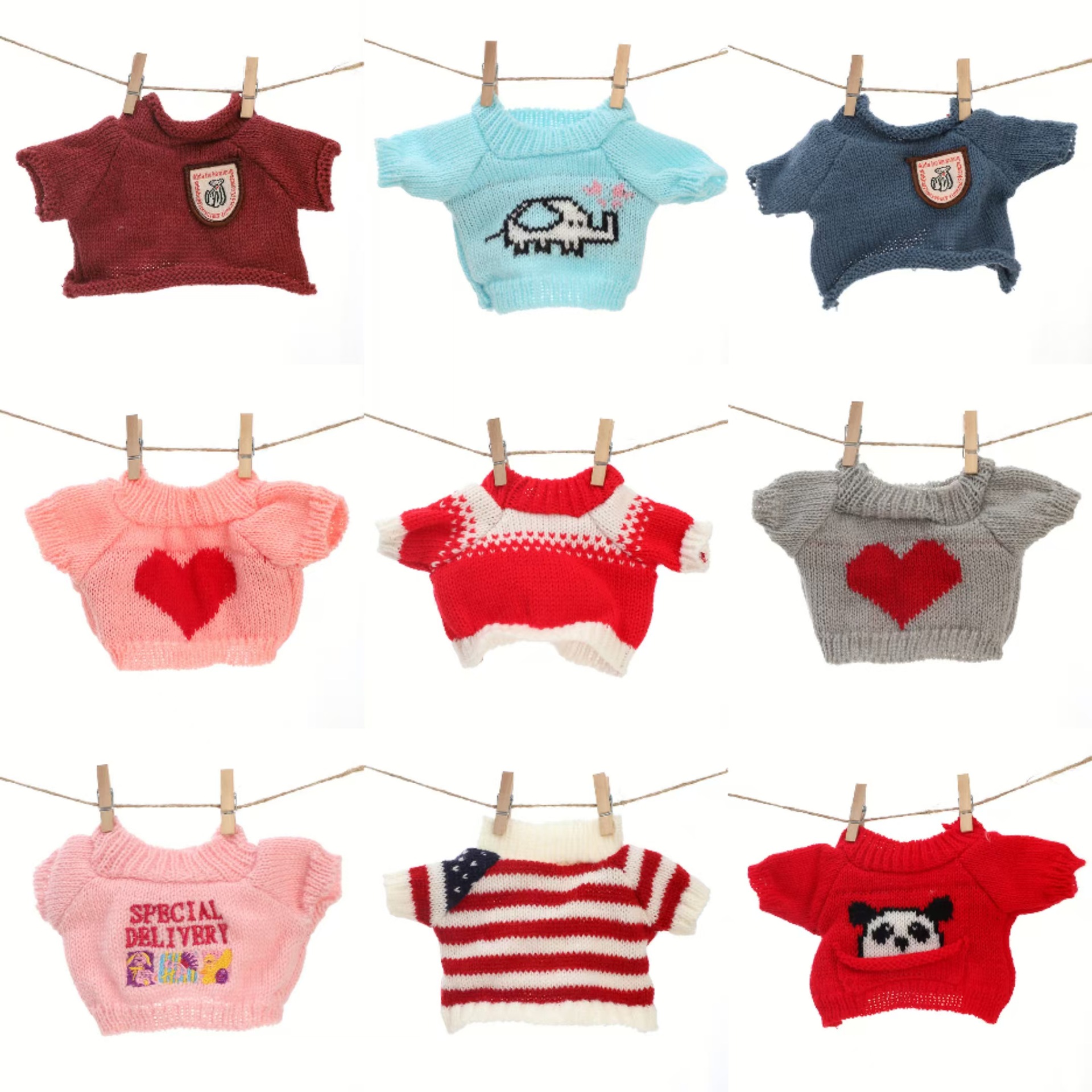 Doll Clothes Cotton Doll 20cm Clothes Replacement Plush Toy Teddy Bear Doll Factory Sweater Guard