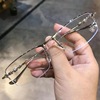 Jian Danchao wild business semi -frame glasses frame gold silk men and women anti -blue light myopia