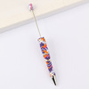 DIY beading pen printing pattern creative plastic handmade wise leopard pattern floral cow tiger beaded pens wholesale