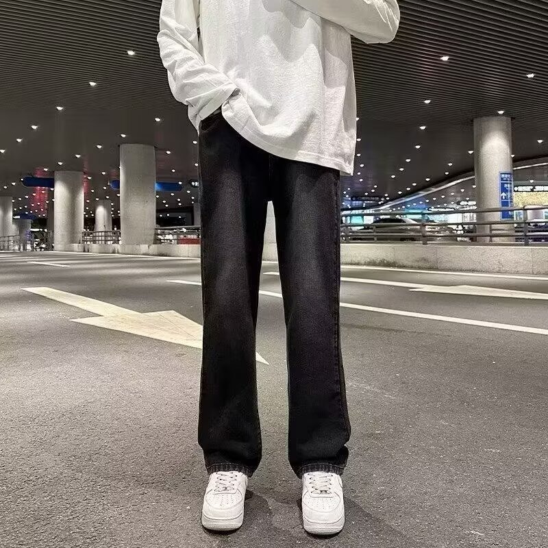 衫少服饰美式高街微喇叭牛仔裤男2025春秋季复古直筒裤潮流长裤