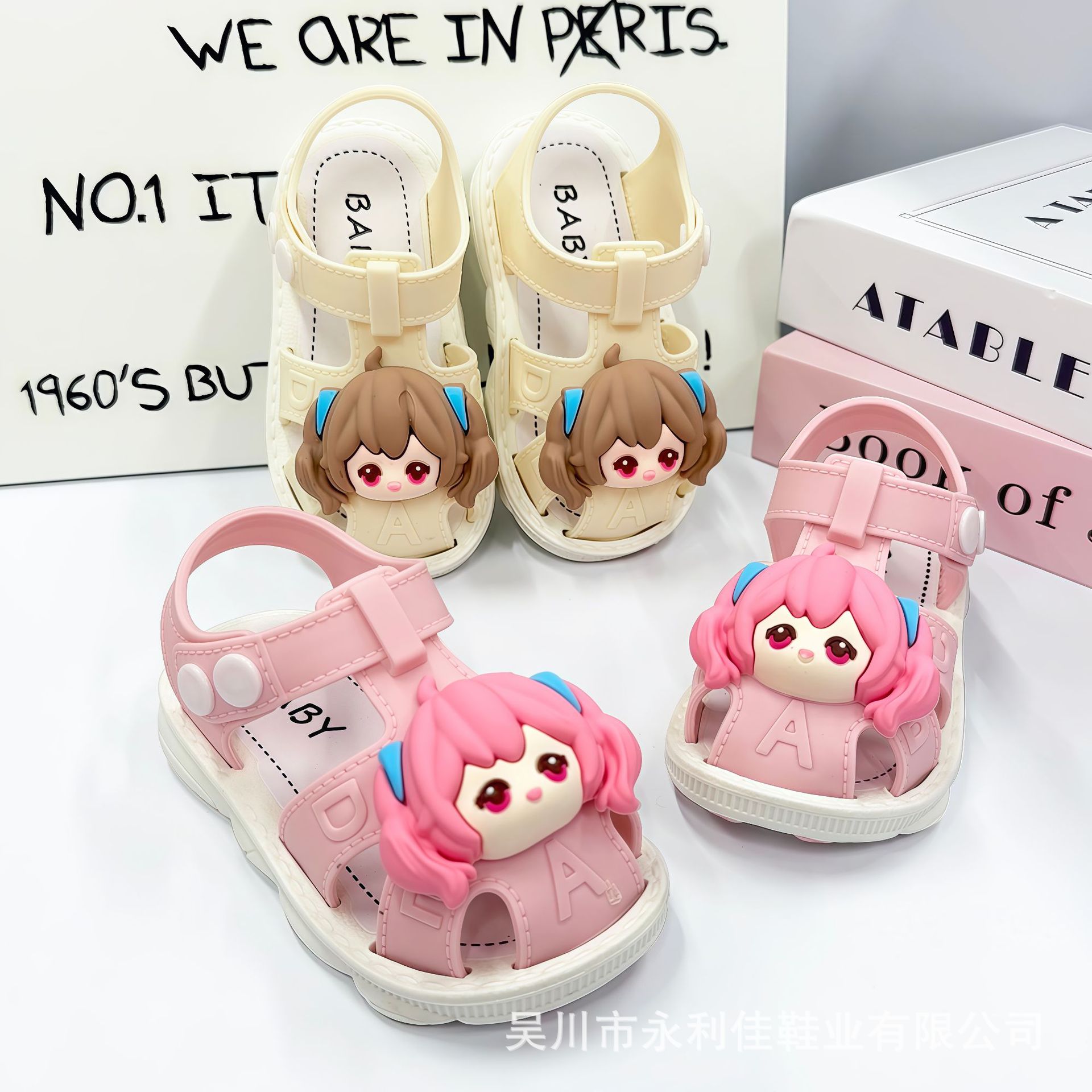 Sandalias de niñas de verano para niños pequeños Baotou bebés sandalias de lazos fábrica directa exportación al por mayor transfronteriza