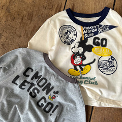 Pure cotton men and women children's T-shirt long-sleeved top 2025 new cartoon Mickey versatile children's base shirt spring and autumn