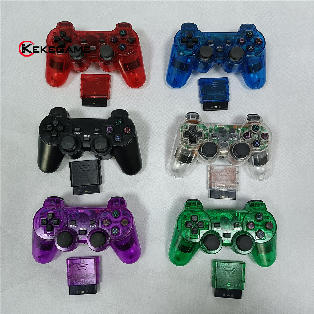 Fábrica en stock P2 manejar doble vibración 2,4g soporte inalámbrico P2 transparente inalámbrico GamePad color transparente