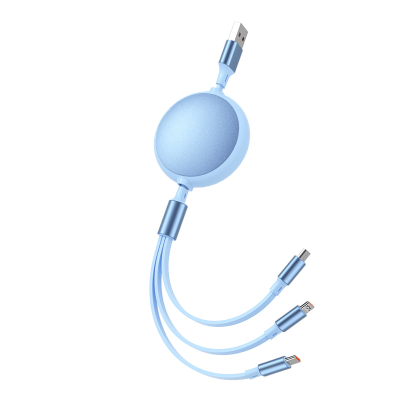 HW branded gift data cable 3-in-1 fast charging, customized fast charging data cable suitable for IP and Android devices