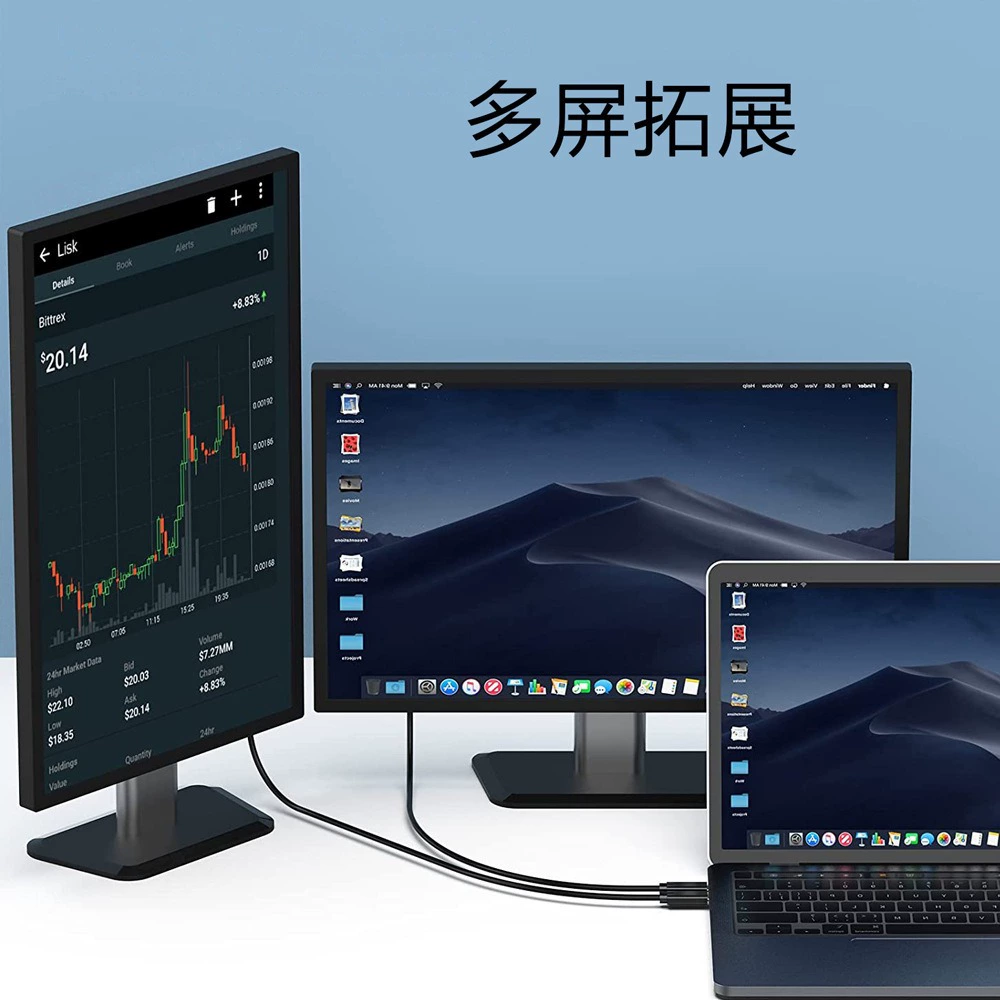 Type-C to DP line 4K HD laptop mobile phone display same screen converter