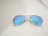 3024 Stainless Steel Golden Frame Ice and Blue Children's Mirror (Polarized)
