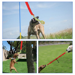 Outdoor Indoor Dog Chewing Brushing Rope Toy Indoor Door Pull Cord Ball Toy Dog Tug-of-War Elastic Rope