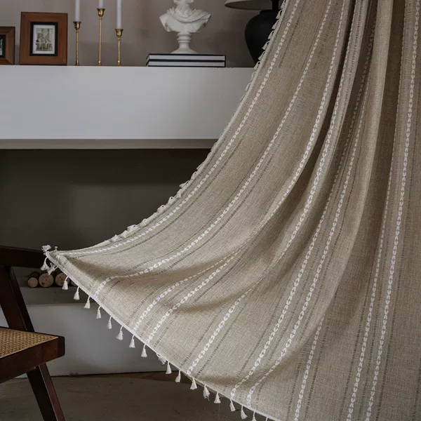 Multiple lines khaki small hollow rice broom