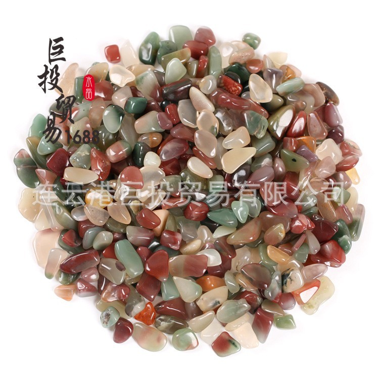 100 tipos de piedra triturada de 7 - 9mm cristal natural jade ágata espécimen de piedra preciosa marco de fotos transfronterizo mano suministro Amazon