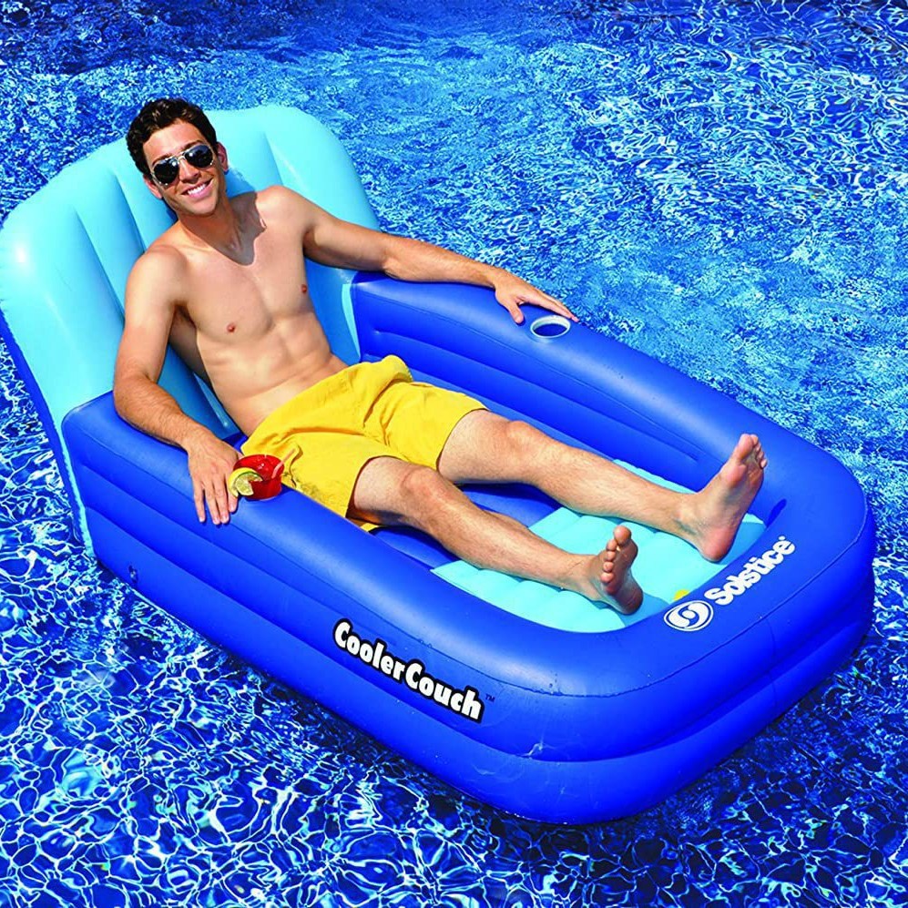 pvc inflatable adult blue bathtub floating row suitable for summer water entertainment suitable for big children to play