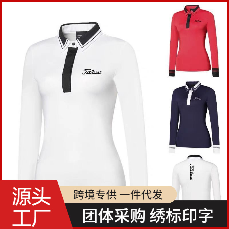 Golf Clothing Long-Sleeved Women's Long-Sleeved T-Shirt Breathable Quick-Drying Polo Shirt Women's Sports Jersey Spring New Style