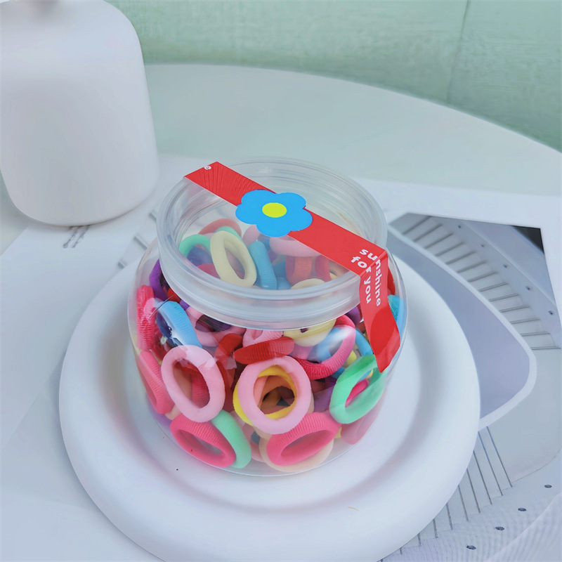 Los anillos para el cabello de los niños no dañan el cabello, los anillos de toalla para bebés, las chicas lindas, las bandas elásticas de los pulgares de color caramelo, los sombreros de cuerda para atar el cabello