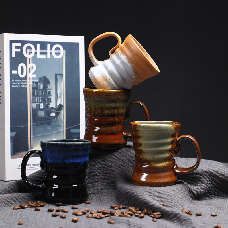 Middle Eastern Style Ceramic Mugs Wholesale, Vintage Kiln-Fired Mugs, Small-Quantity Top Quality Water Cups_voghion.com