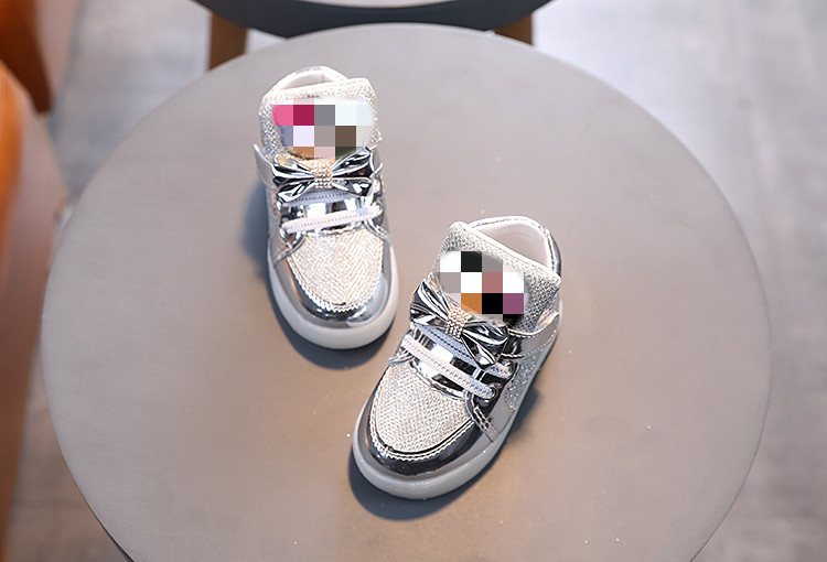 Lasten vilkkuvat kengät Urheilukengät Prinsessakengät strassit Hengittävät Kevyet Kengät_voghion.com