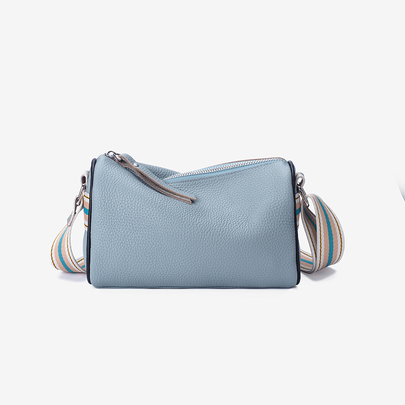 Nuevo bolso cruzado de cuero genuino para mujer, bolso tipo almohada de alta gama, moderno, versátil y a la moda, bolso de hombro informal de nicho de cuero de vaca