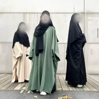 Осень и зима Новый Ближний Восток Дубай Саудовская Аравия сплошные цвета свободные рукава летучей мыши платье платье пятно P301