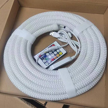 新品款360度发光户外防水led灯带低压5V七彩USB幻彩编织软条贴片