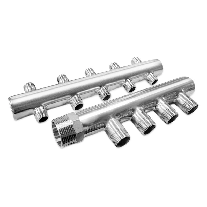 Коллектор для распределения и сбора воды из нержавеющей стали 304/316L для систем жидкостного охлаждения, трубопроводов, напольного отопления