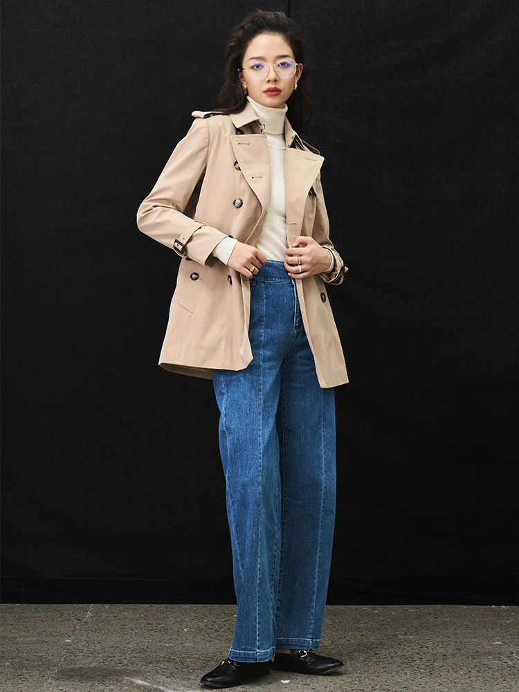 Осенняя классическая пряжка, ремень, плащ-бьёт, куртка, slim fit