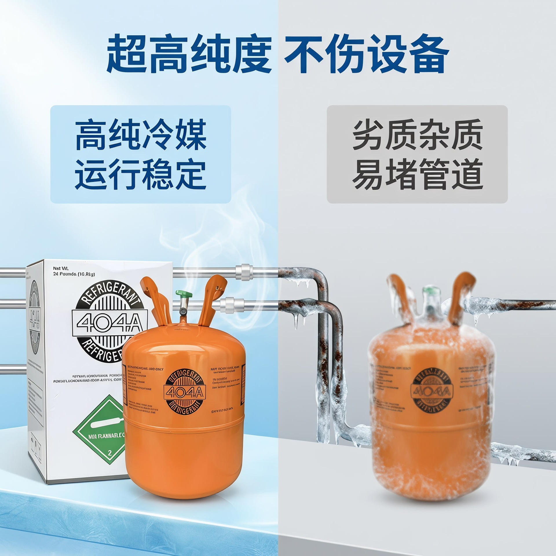 R404A refrigerant, Freon low-temperature refrigerant, refrigerant manufacturer, in-stock, cross-border export, variable frequency, environmentally friendly refrigerant