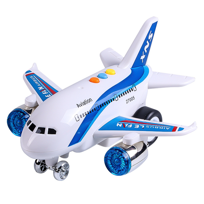 Avión de simulación de sonido y luz avión de historia avión de pasajeros música iluminación modelo infantil juguetes regalos de cumpleaños hombre