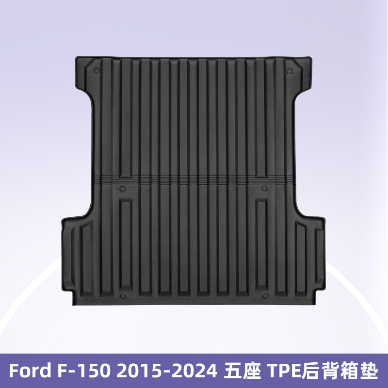 Aplicable a Ford F - 150 2015 - 2024 3D todo el tiempo TPE almohadilla de pie para automóviles almohadilla de cubo trasero
