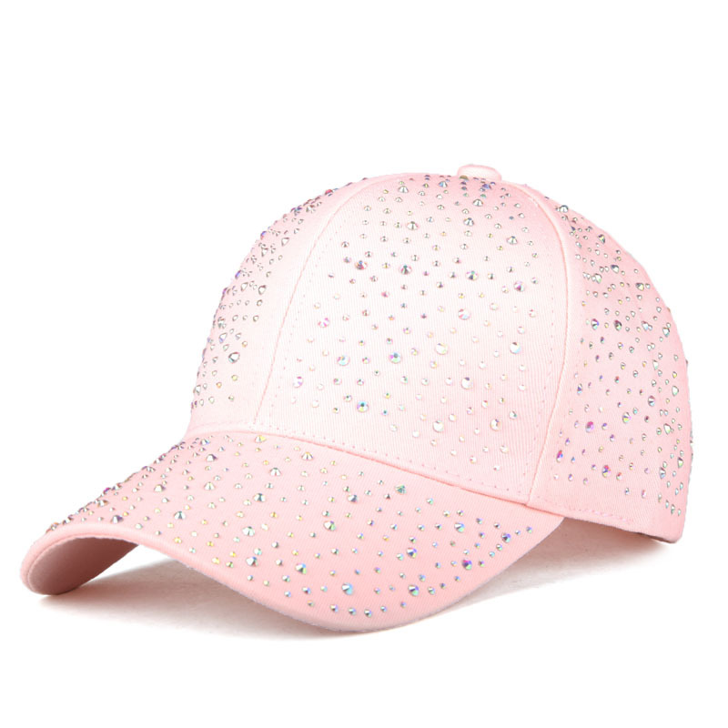 Unisexe De Base Couleur Unie Strass Casquette De Baseball display picture 3