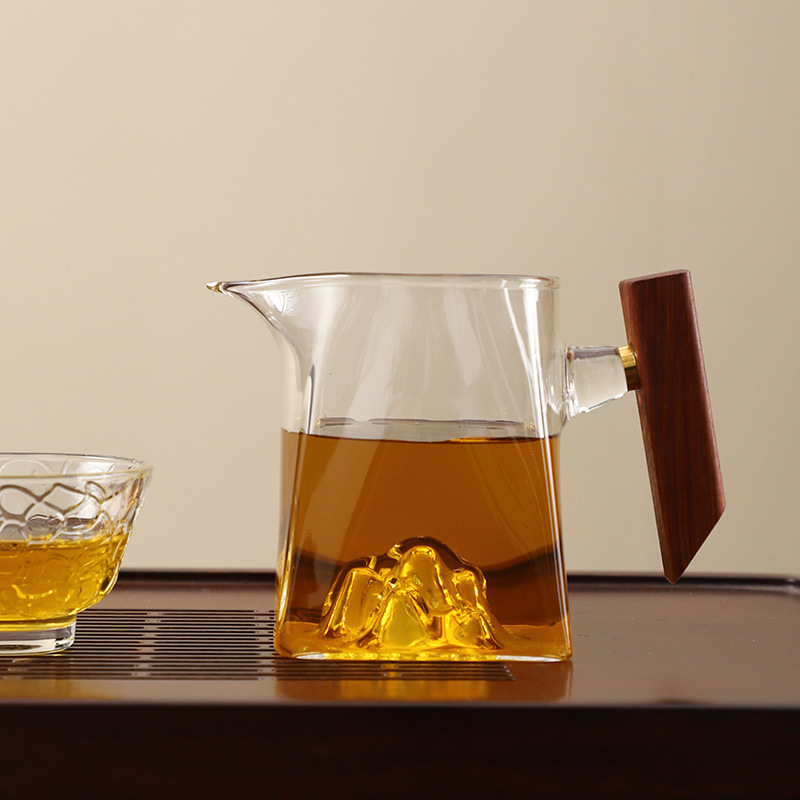 Design capacious glass Japanese tea set