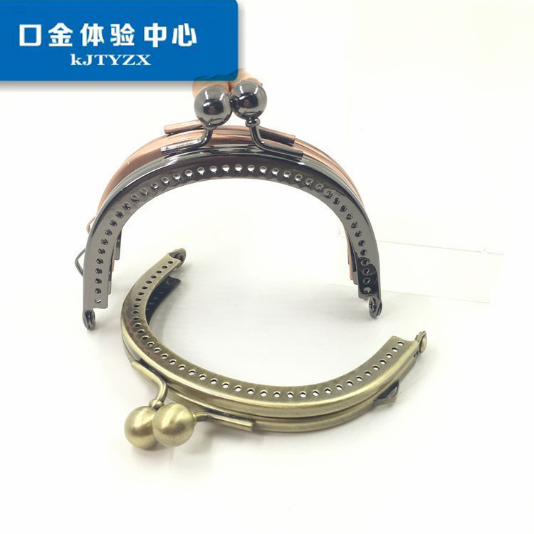 【小方坑】8.5CM半圆光面9mm拍珠头口金 DIY零钱包口金   箱包制