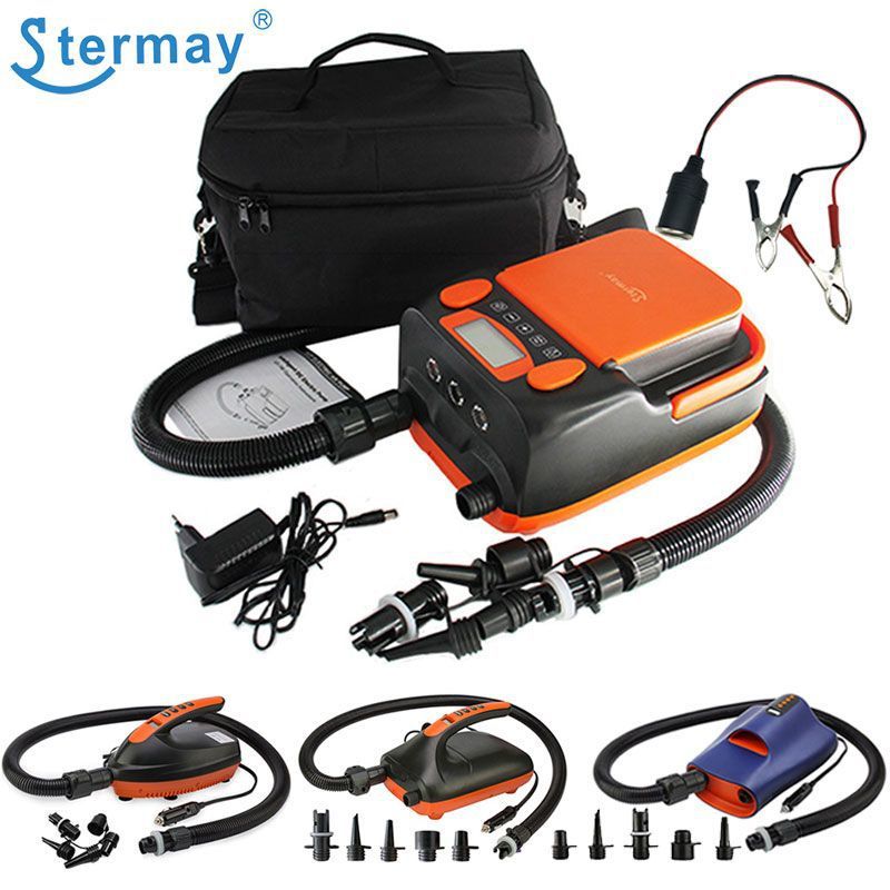 Stermay橡皮艇钓鱼浮台皮筏艇帐篷SUP冲浪桨板冲锋舟充气泵蓄电动