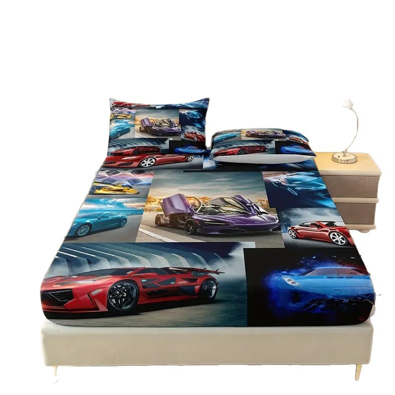 TEMU / JIT mattress mattress set cool puzzle de carreras 3D impresión digital ropa de cama para diseñar