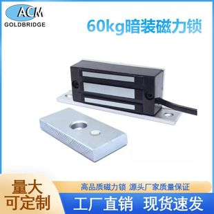 12V Concealed Electromagnetic Lock Mini 60kg Magnetic Lock Electric Control Lock Electric Suction Iron Rectangular Electromagnet Lock Electronic Lock