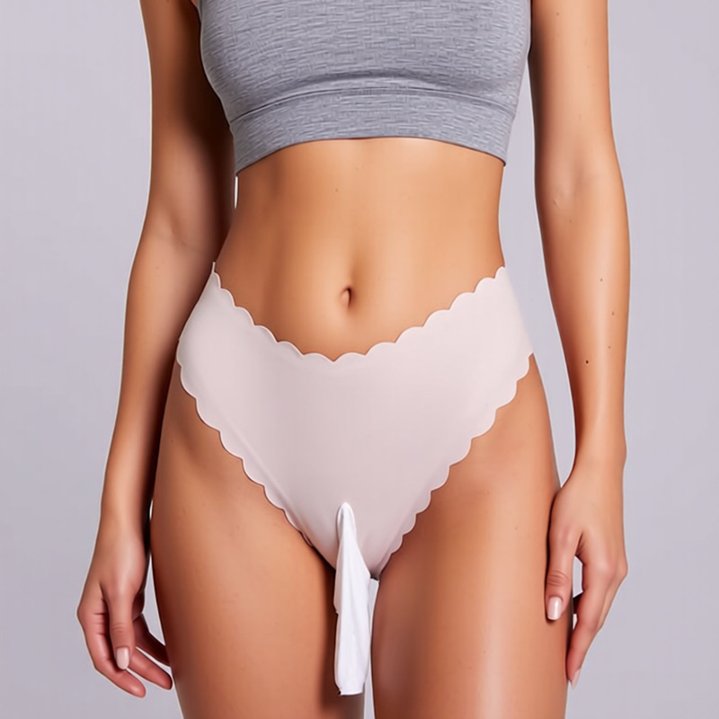 Men's Cosplay Underwear with Jj Pouch, Ice Silk Open-Crotch Transvestite Erotic Large Size Seamless Tight-Fitting Thong T-Pants Men's Cosplay Underwear with Jj Pouch, Ice Silk Open-Crotch Transvestite Erotic Large Size Seamless Tight-Fitting Thong T-Pants