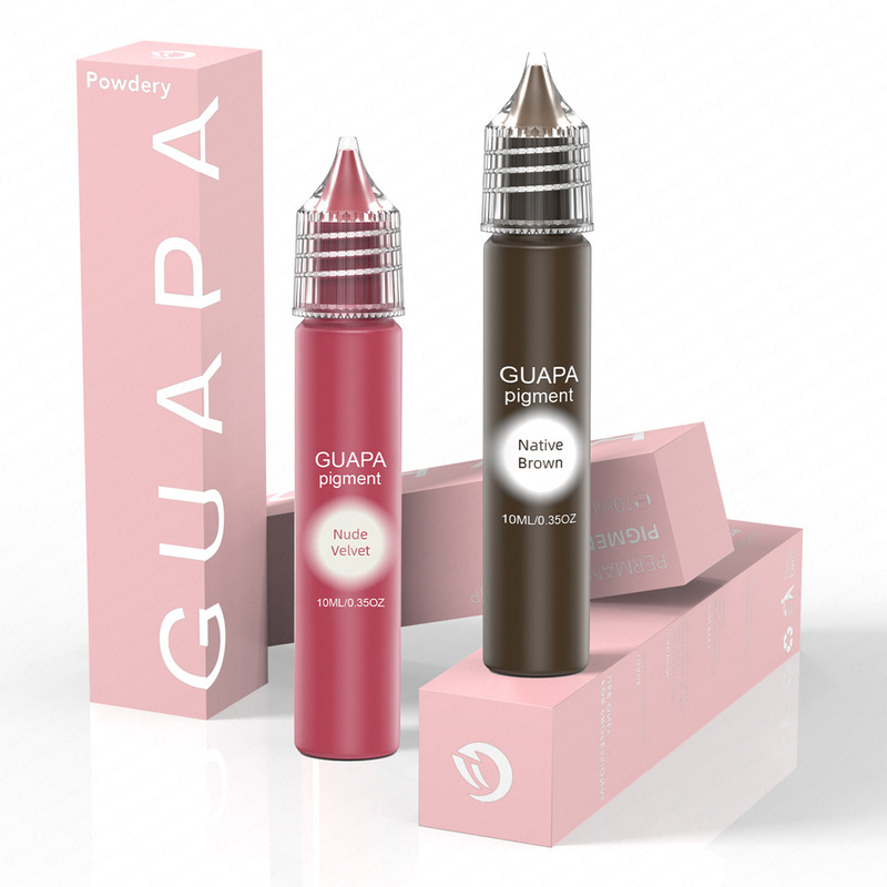 10ml Semi-Permanent Makeup Ink Reach Certified Professional Powder Liquid Tattoo Pigment for Eyebrow and Lip Shading