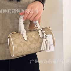 Koujia 新しい Lacey 19 ペンホルダーバッグヨーロッパとアメリカのレトロコーティングされた老眼ショルダーメッセンジャーバッグポータブルシリンダーバッグ