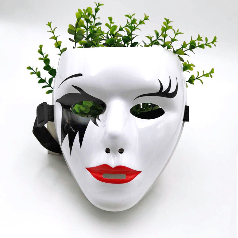 Máscara pintada de hip-hop, hombre y mujer, cara completa, hip-hop, bailarín enmascarado, baile de fantasmas, venganza, vestido de baile callejero