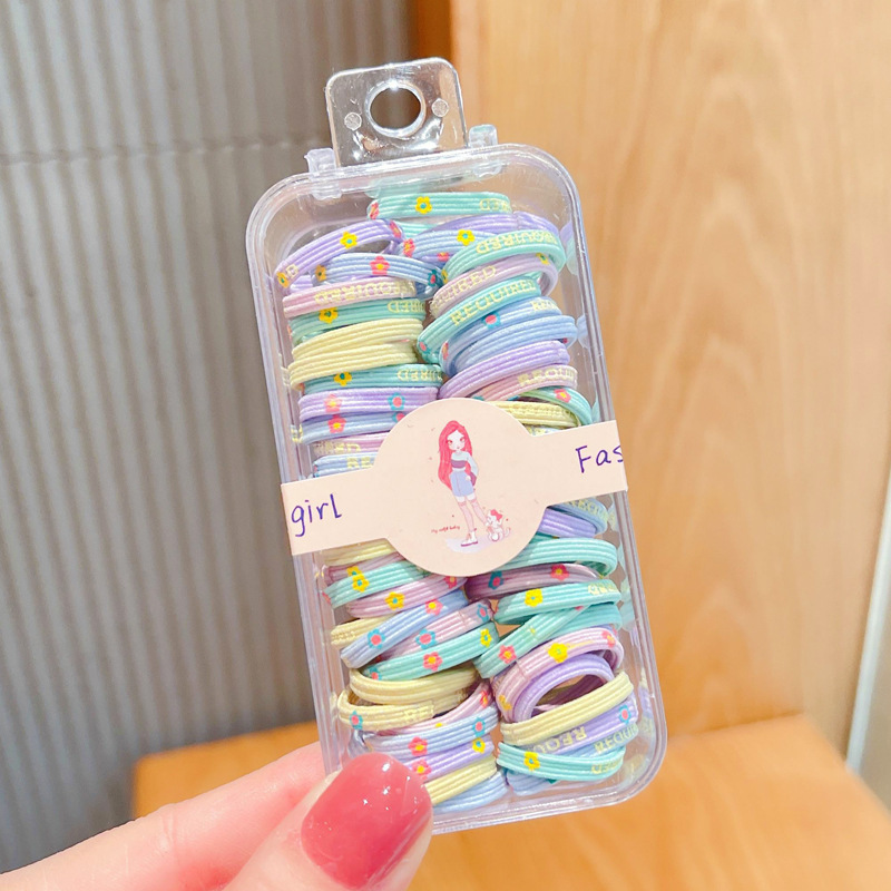Fashion Multicolor Rubber Band Handmade Hair Tie 1 Set display picture 31