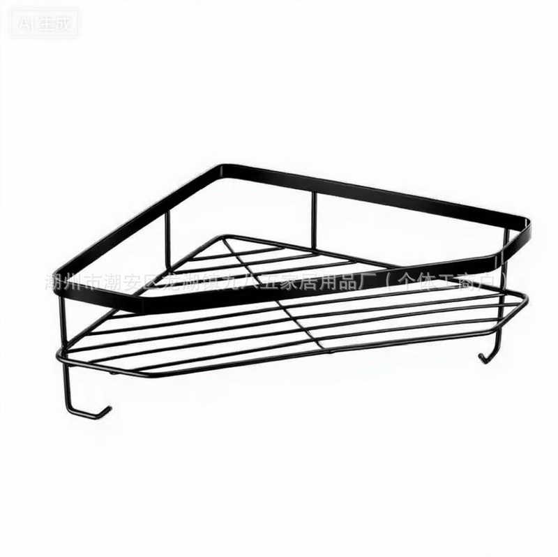 Stainless steel triangular shelf, no-drill bathroom storage rack, wall-mounted organizer for bathroom supplies, space-saving Stainless steel triangular shelf, no-drill bathroom storage rack, wall-mounted organizer for bathroom supplies, space-saving