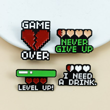 卡通创意游戏血条合金胸针个性我的世界周边个性徽章服饰背包配饰