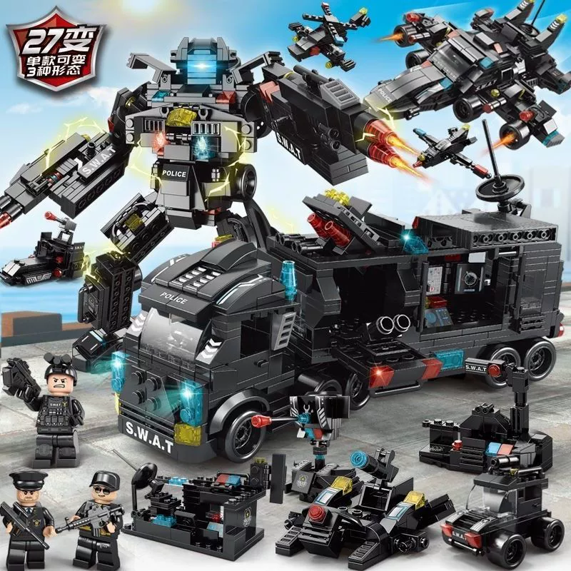 Конструктор Lego, игрушка для мальчиков, дорожно-патрульная тематика, 8–12 лет, подарок на день рождения