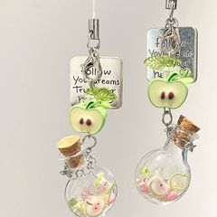 Apple Five Points Sweet Girly Heart 手作り携帯電話ケースペンダント携帯電話チェーンバッグカメラペンダントペンダントチェーン小清新
