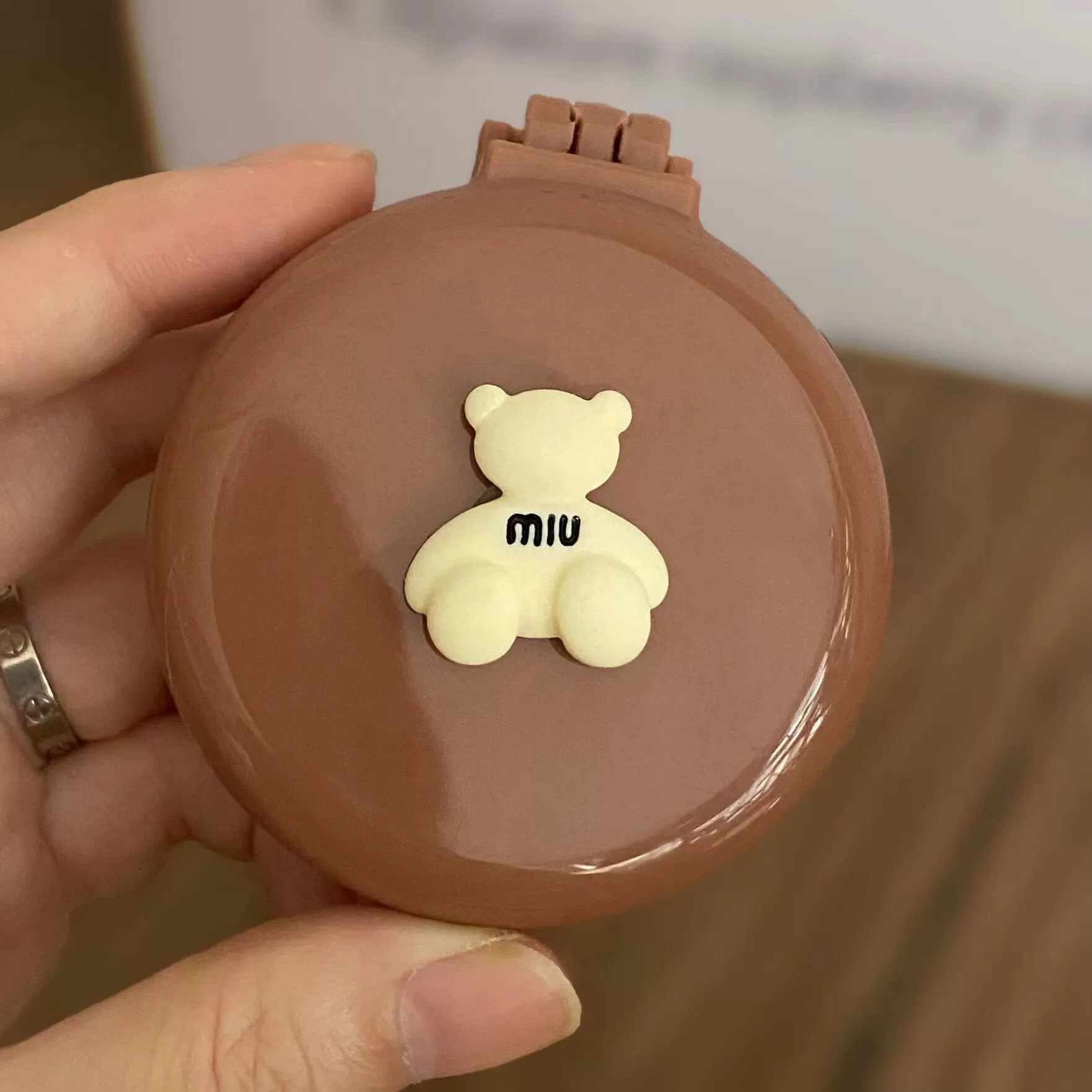 Милая складная подушка безопасности с рисунком из мультфильма, мягкий каблук, ручное зеркальце, детский маленький массажер
