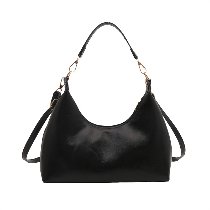 2024 nuevo invierno retro ocio de gran capacidad hombro axilar inclinado bolso de tela de piel de cera de aceite