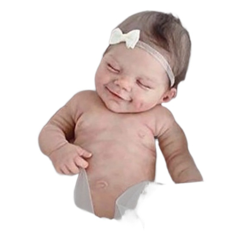 Muñeca bebé reborn realista de 20 pulgadas, muñeca terminada, cuerpo completo de plástico/tela, suministro para comercio electrónico transfronterizo