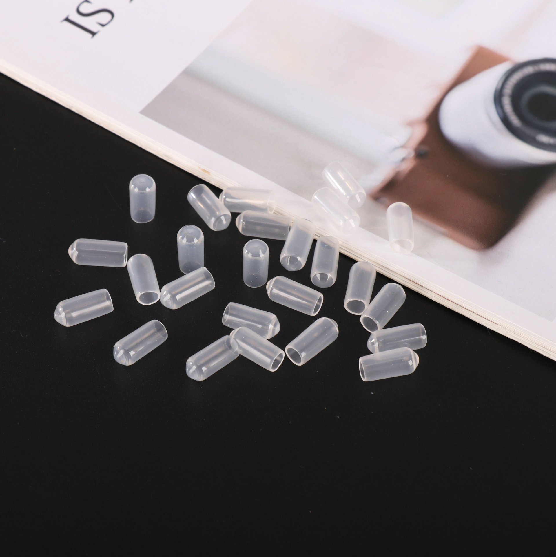 透明胶套白色透明橡胶保护套弹力彩色硅胶护帽PVC胶套浸塑透明帽