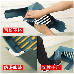 Thickened Plastic Stool Children's Square Stool Low Stool Cooked Rubber Non-Slip Bathroom Coffee Table Shoe Changing Stool Household Small Chair Wholesale