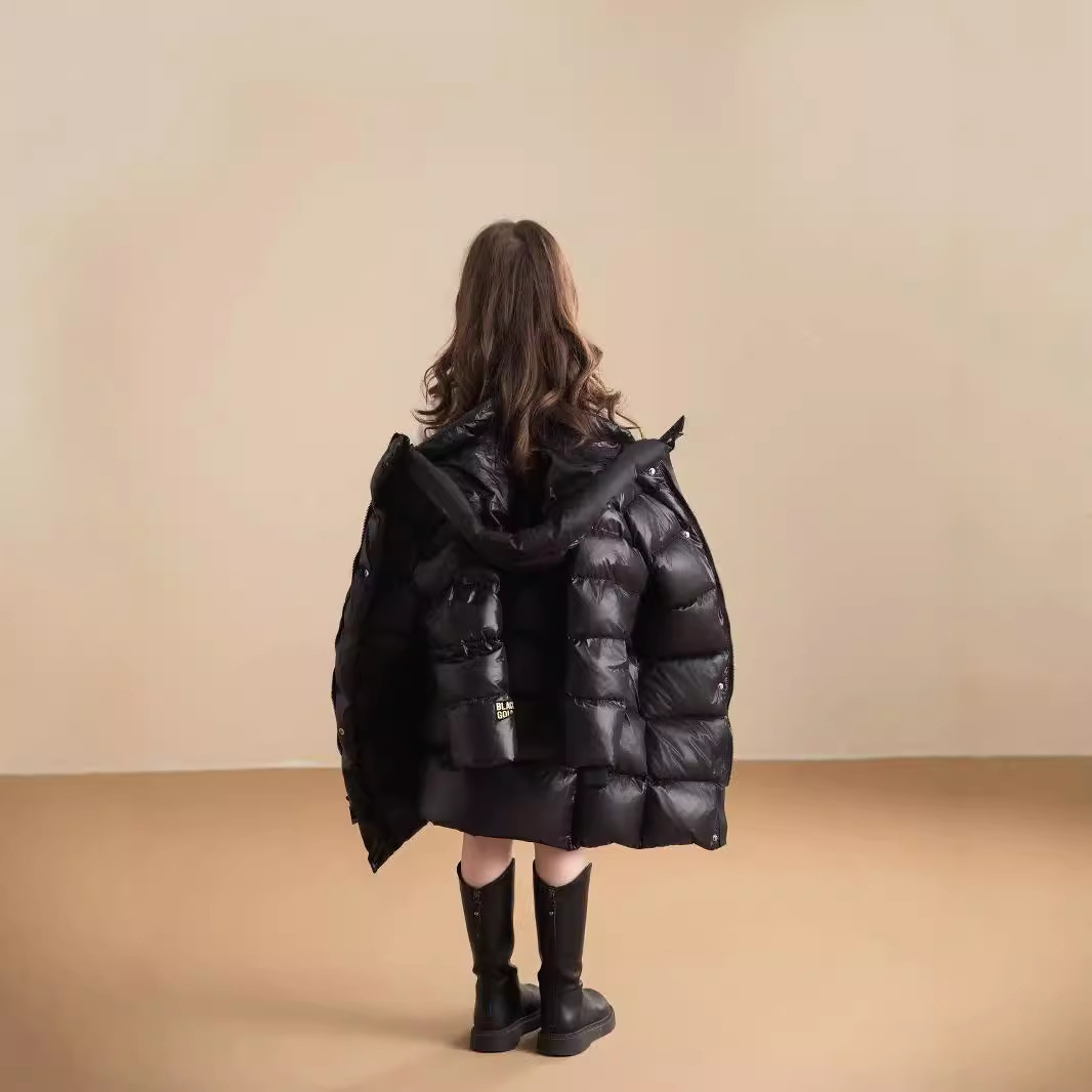 Black Gold 3.0 identische Gänsedaunenjacke für Kinder und Damen, wasserdicht, winddicht, verlängerte und dicke Daunenjacke_voghion.com