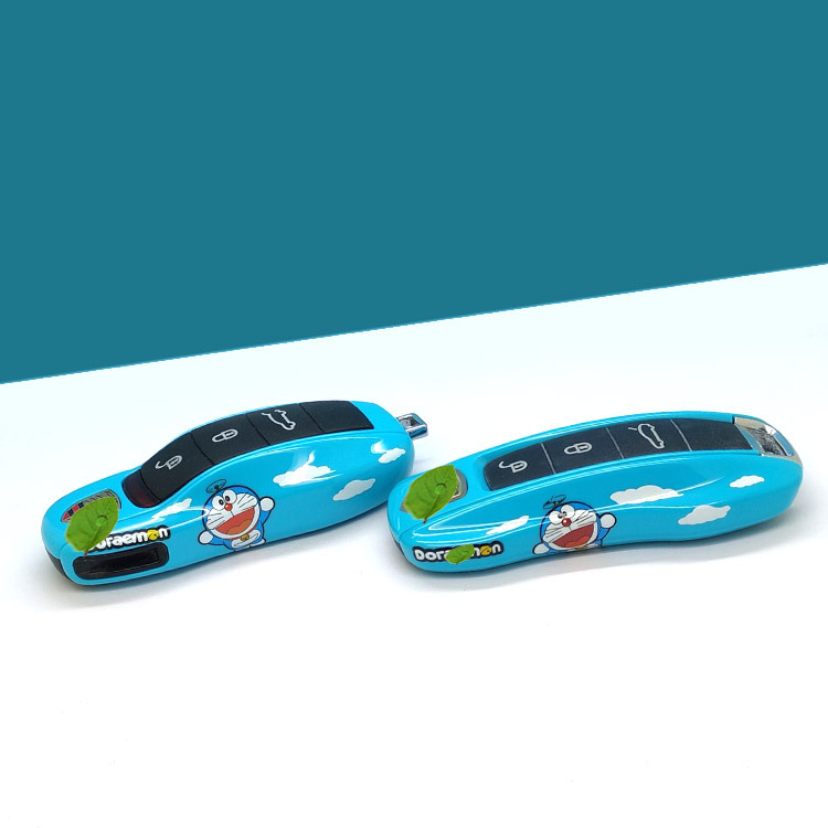 포르쉐 키케이스에 적합 포르쉐 보호 커버 도라에몽 패턴 시리즈 수정 [하이 퀄리티]